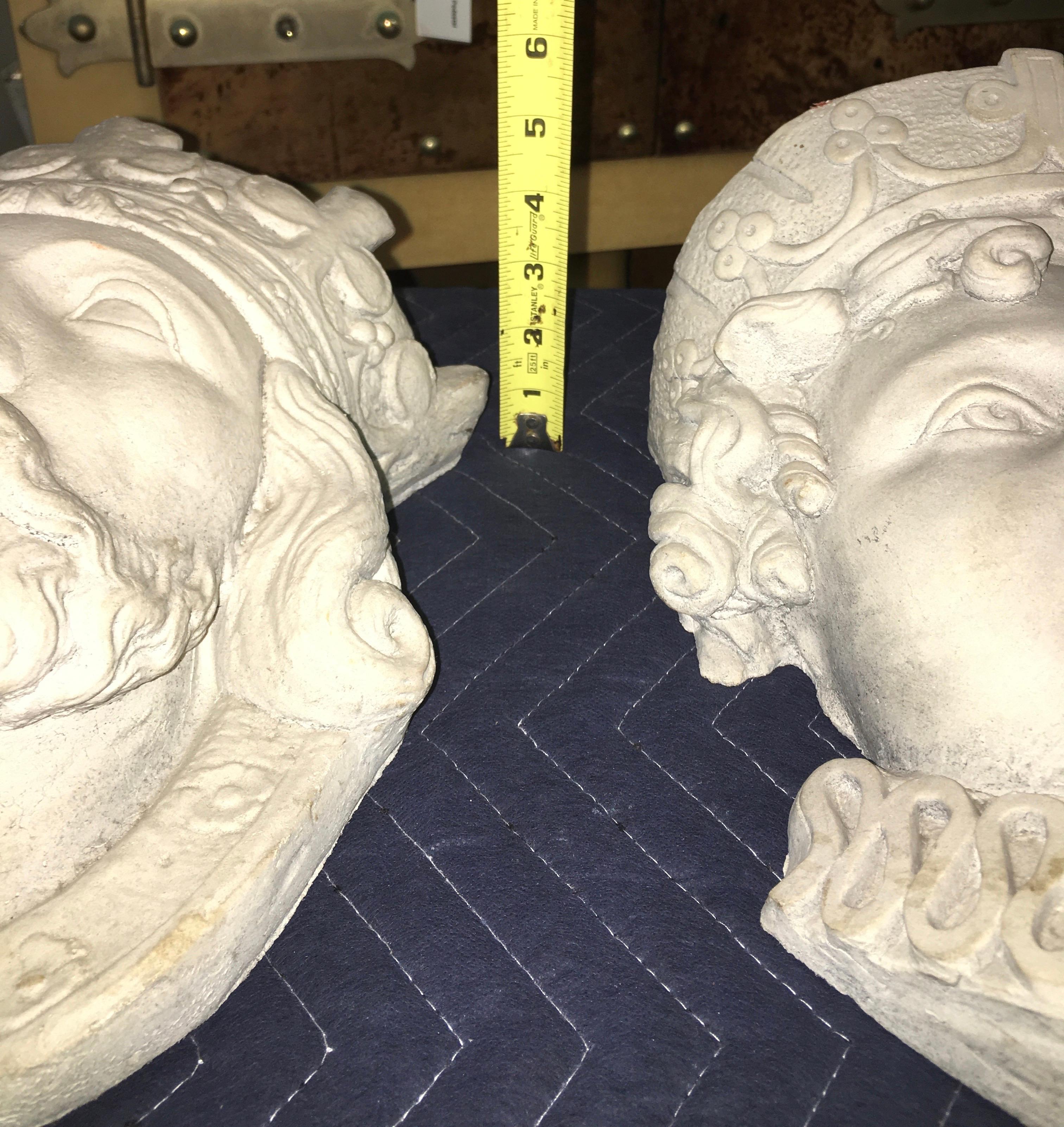 Medieval King & Queen Decorative Wall Planters In Good Condition In Hanover, MA