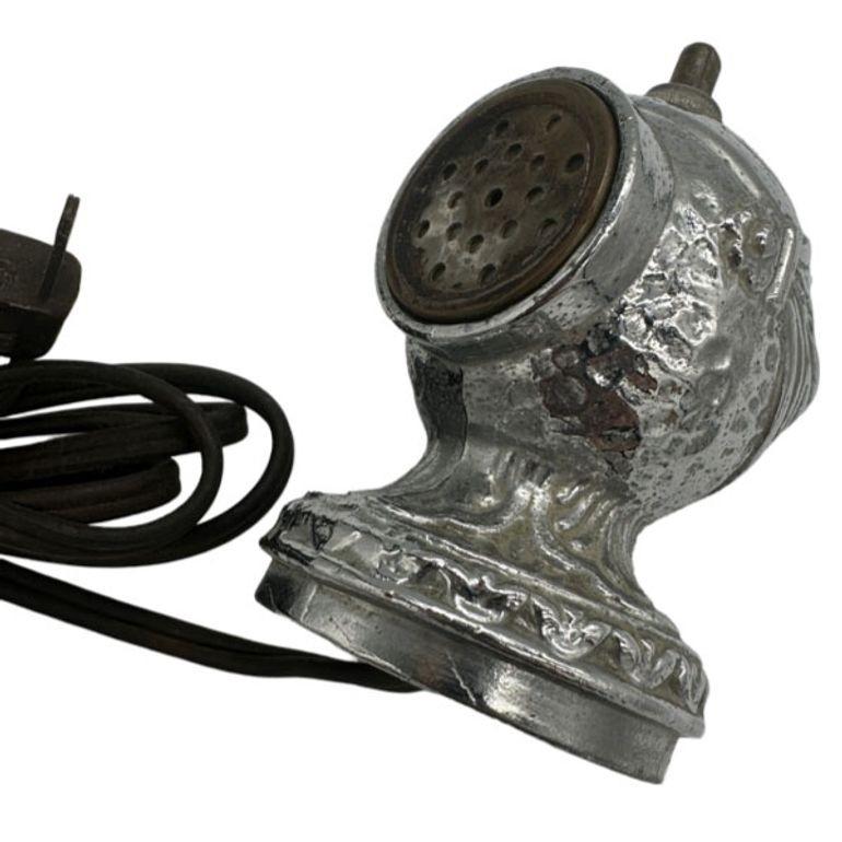 Medieval Knight Helmet Chrome Eletric Lighter by Omsco For Sale 1