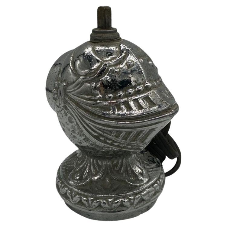 Medieval Knight Helmet Chrome Eletric Lighter by Omsco