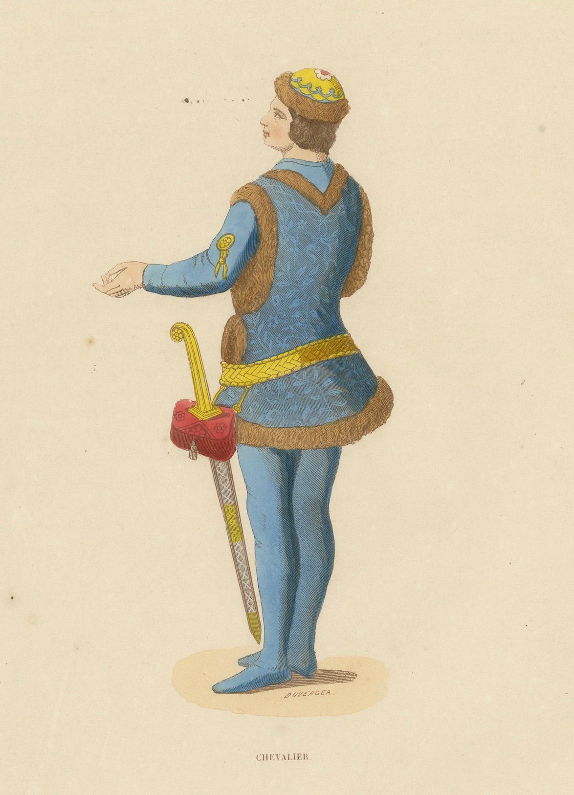 Mid-19th Century Medieval Knight: Heraldry and Valor in 15th Century Garb, 1847 For Sale