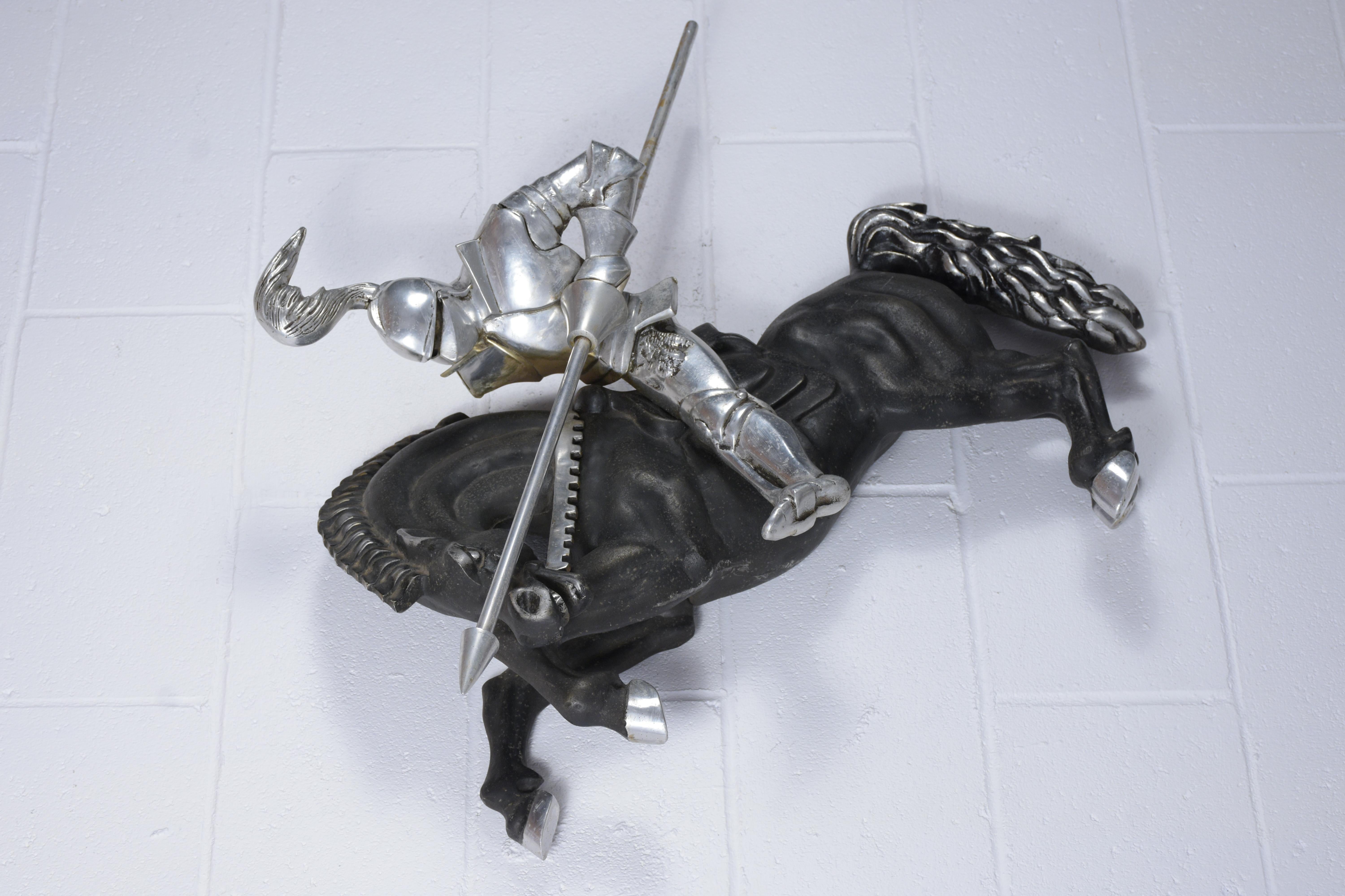 Mid-20th Century Medieval Knight Rider Sculpture