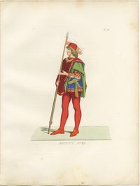 Medieval Knights, Clergy & Nobles, Set of 10 Costume Prints, 1845, view 10