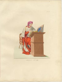 Medieval Knights, Clergy & Nobles, Set of 10 Costume Prints, 1845, view 9