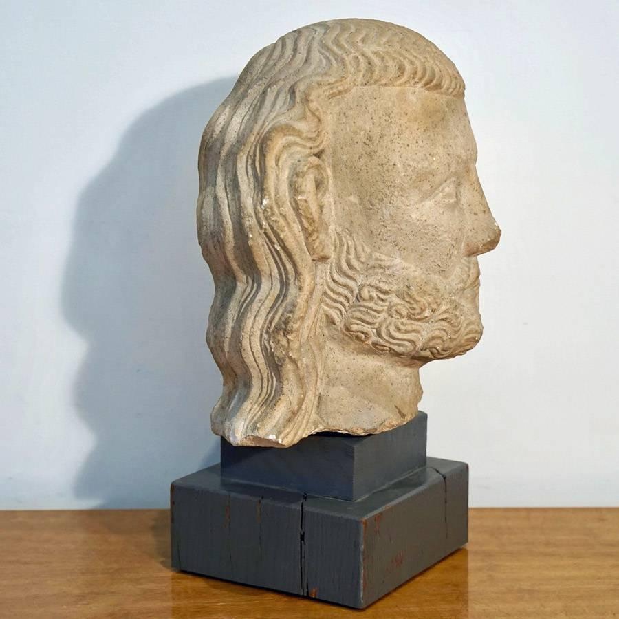 Medieval Limestone Bust For Sale 2