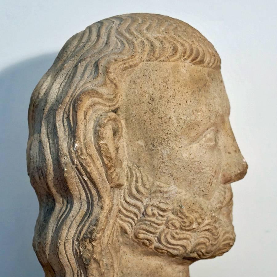 Medieval Limestone Bust For Sale 3