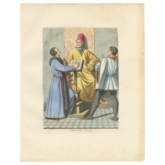 Medieval Nobility
Ritual, Decorative Hand-Colored Print, France 1845 Medieval Nobility
Ritual, Decorative Hand-Colored Print, France 1845
