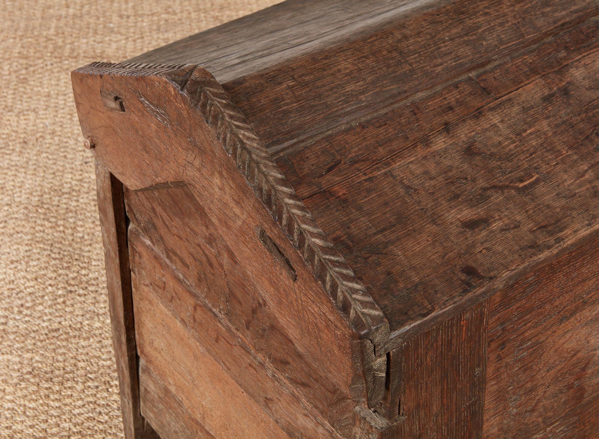 Medieval Oak Chest For Sale 7
