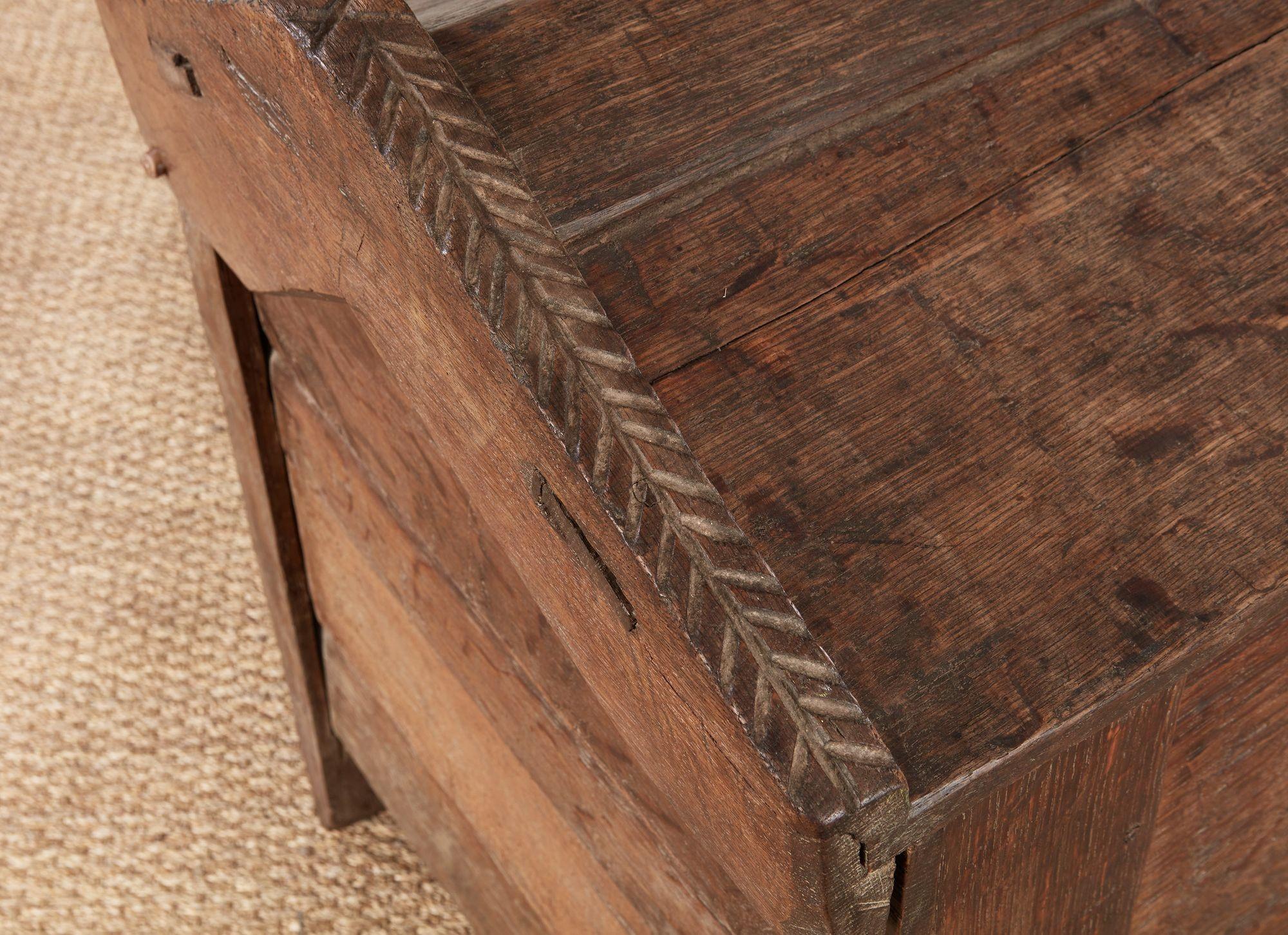 Medieval Oak Chest For Sale 8