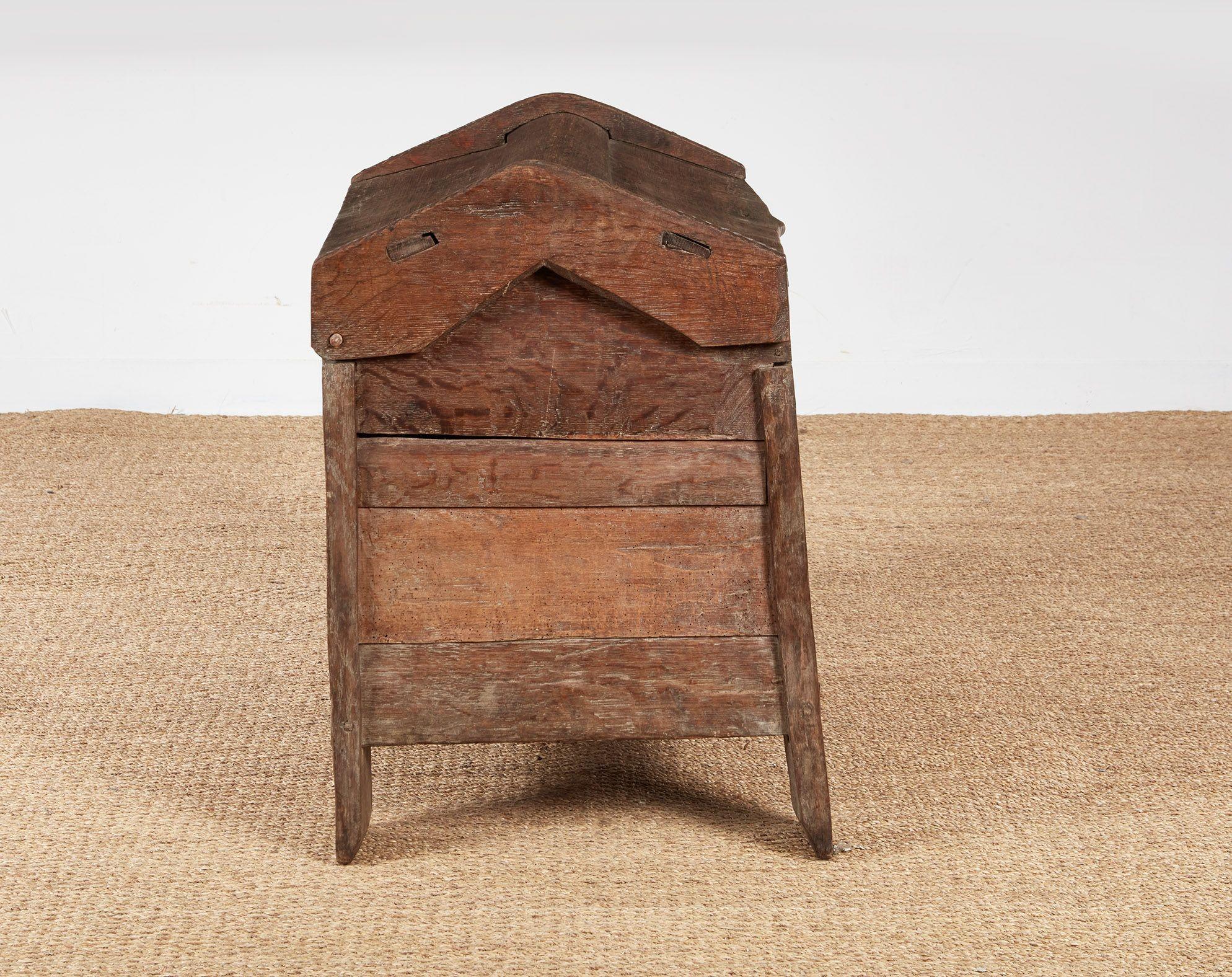 English Medieval Oak Chest For Sale