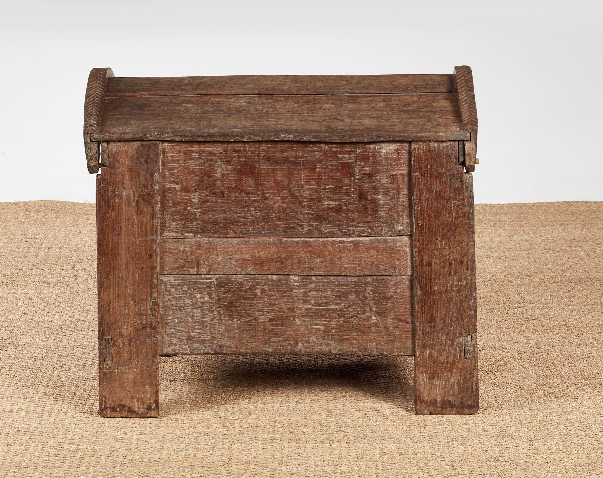 18th Century and Earlier Medieval Oak Chest For Sale