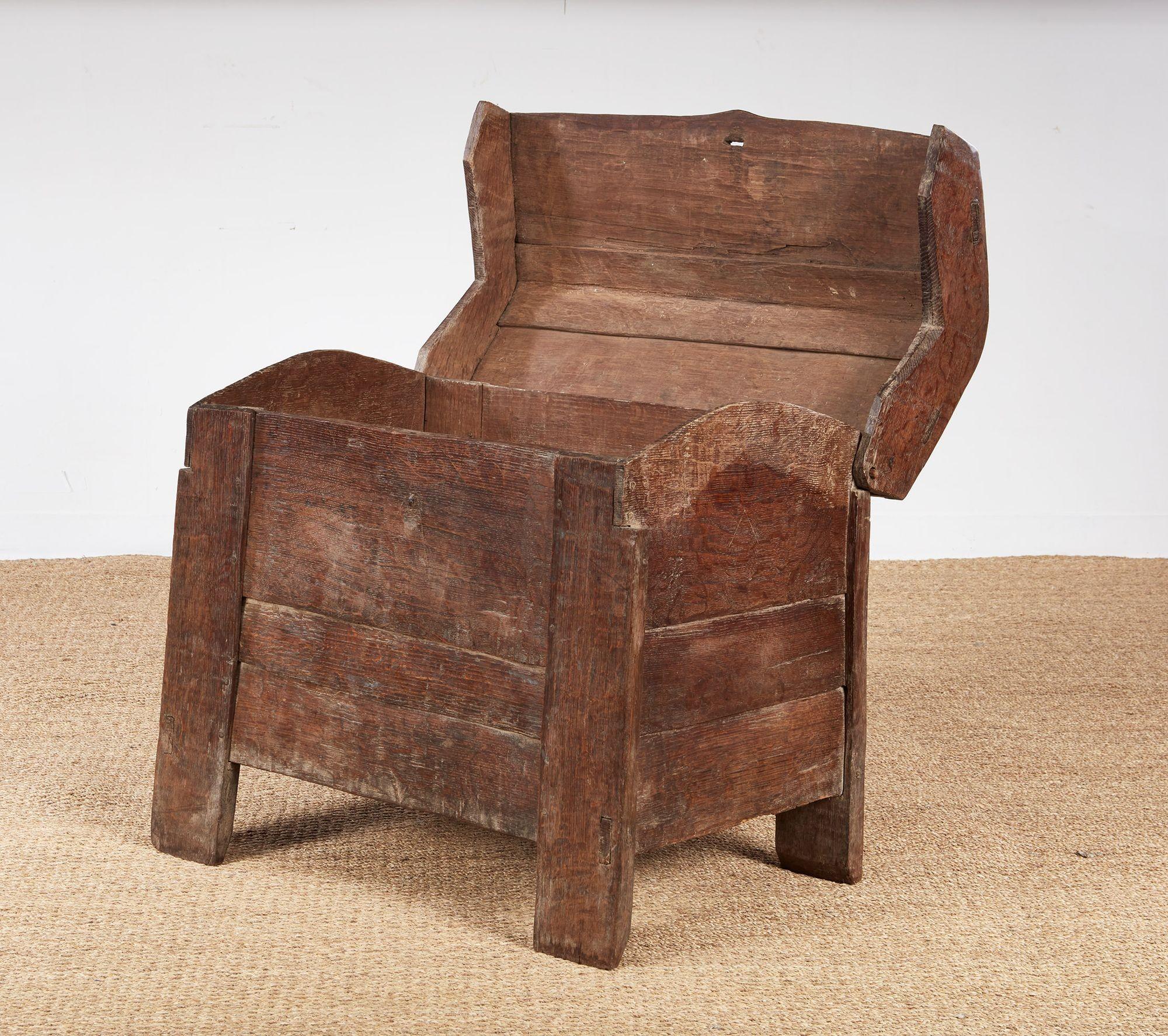 Medieval Oak Chest For Sale 4