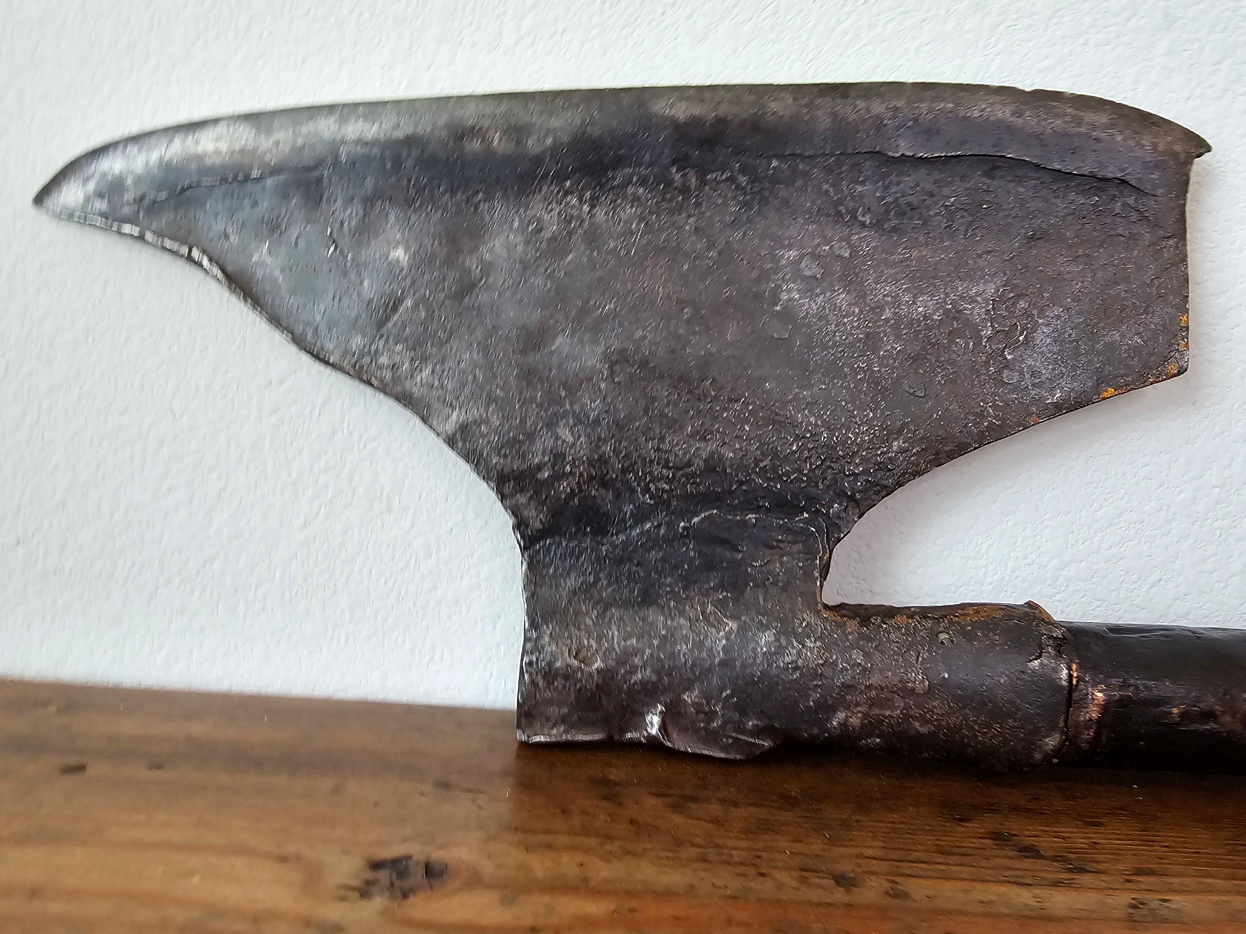 18th Century and Earlier Medieval Period Antique European Polearm Axe For Sale