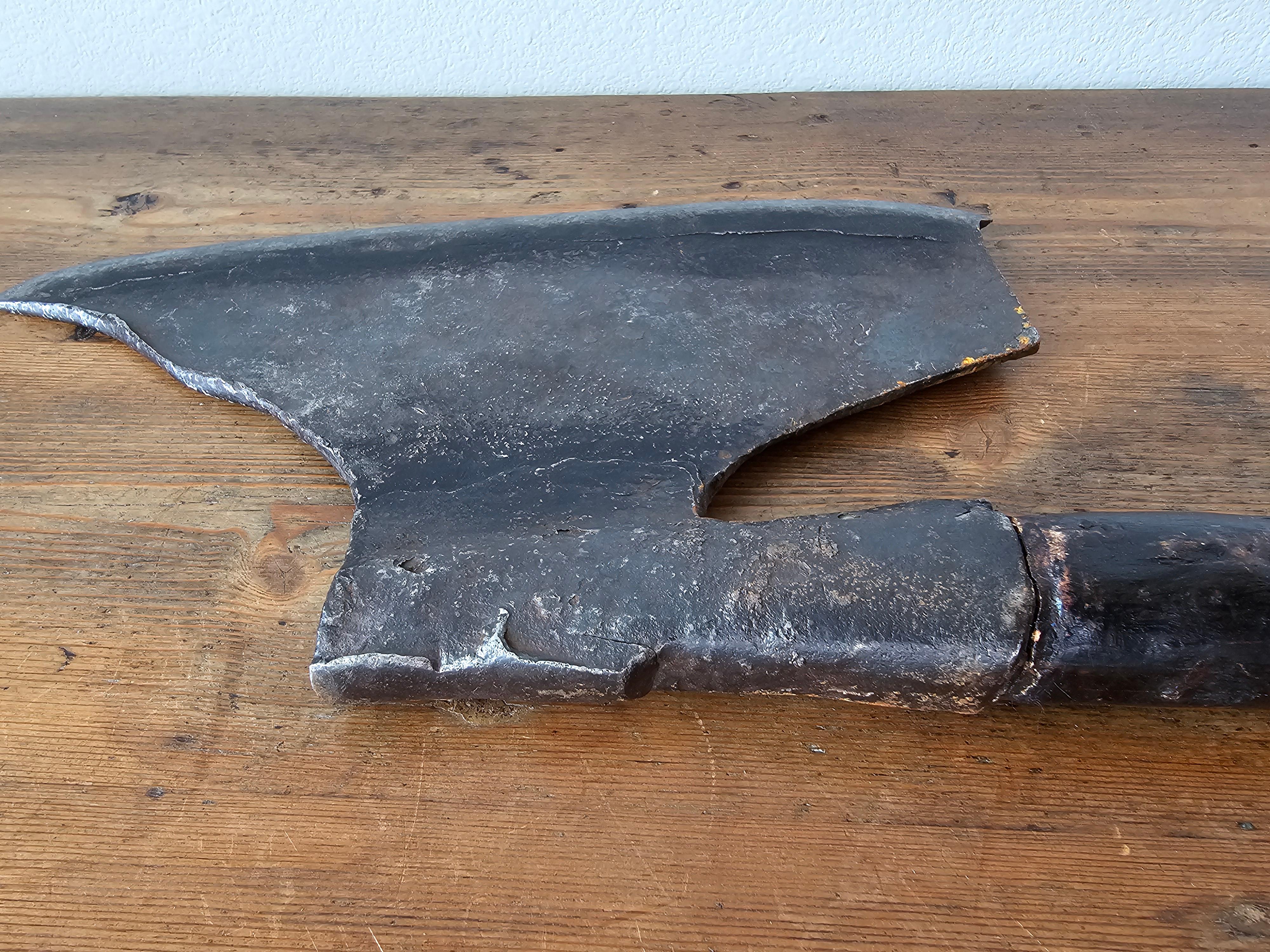 Medieval Period Antique European Polearm Axe For Sale 2