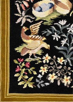 Medieval Petit Point Tapestry Around 1980 - 1m37hx1m00l - N° 1146