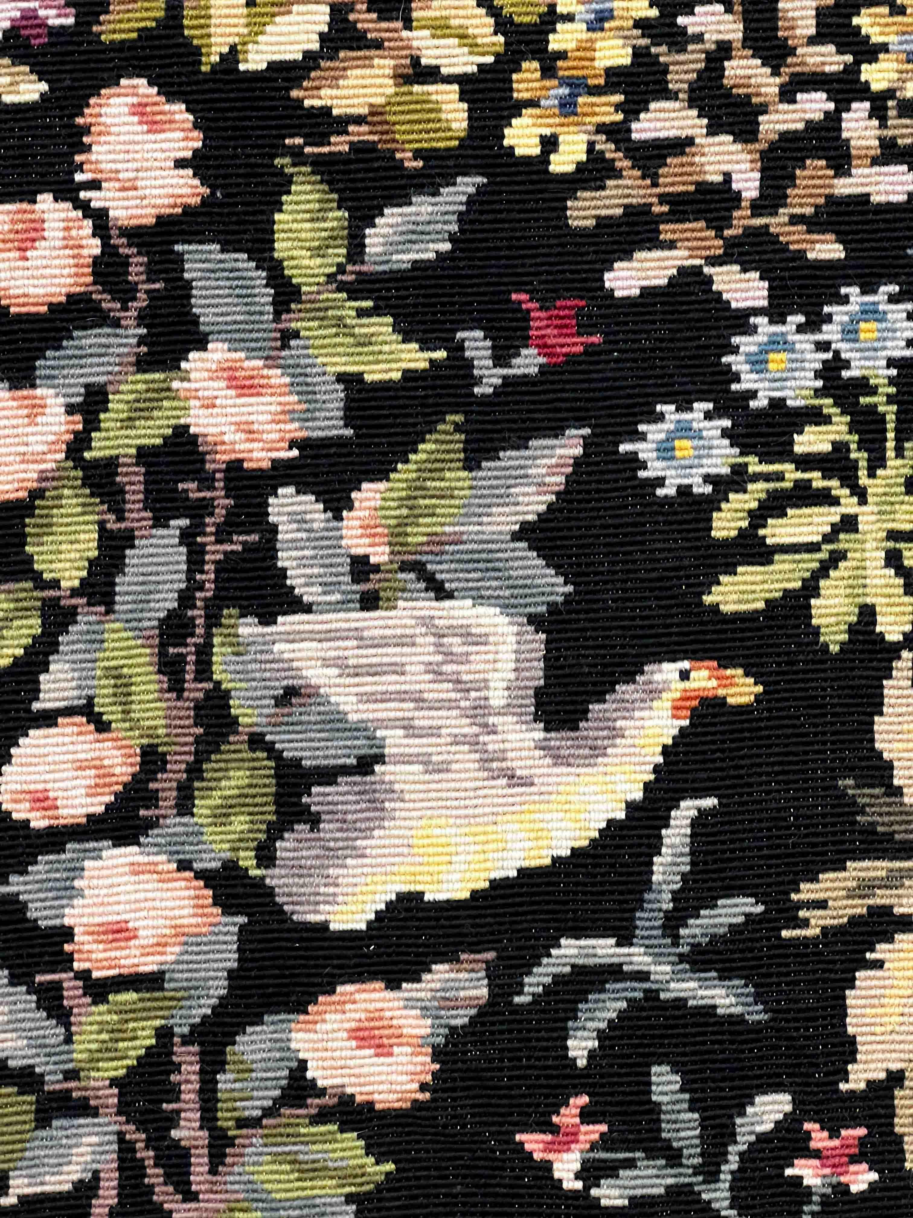 Late 20th Century Medieval Petit Point Tapestry Around 1980 - 1m37hx1m00l - N° 1146 For Sale