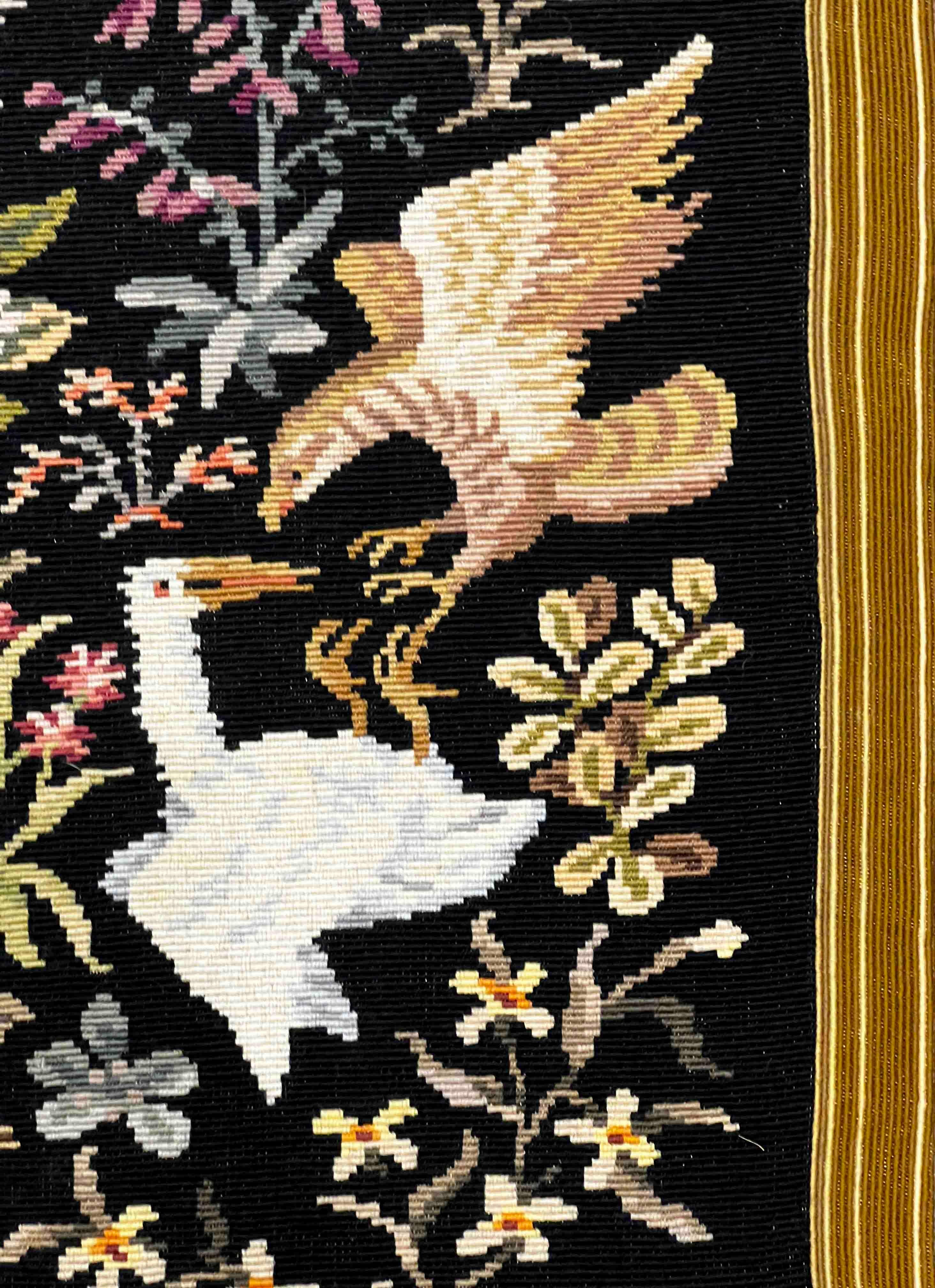 Medieval Petit Point Tapestry Around 1980 - 1m37hx1m00l - N° 1146 For Sale 1