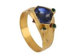 Medieval Sapphire and Emerald Ring, circa 1200-1500