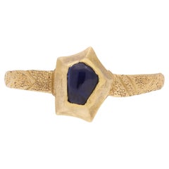 Medieval sapphire ring, circa 14th century. 