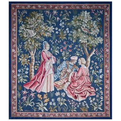 Wandteppich mit mittelalterlicher Szene aus der Manufaktur Aubusson, 19. Jahrhundert - Nr. 1633