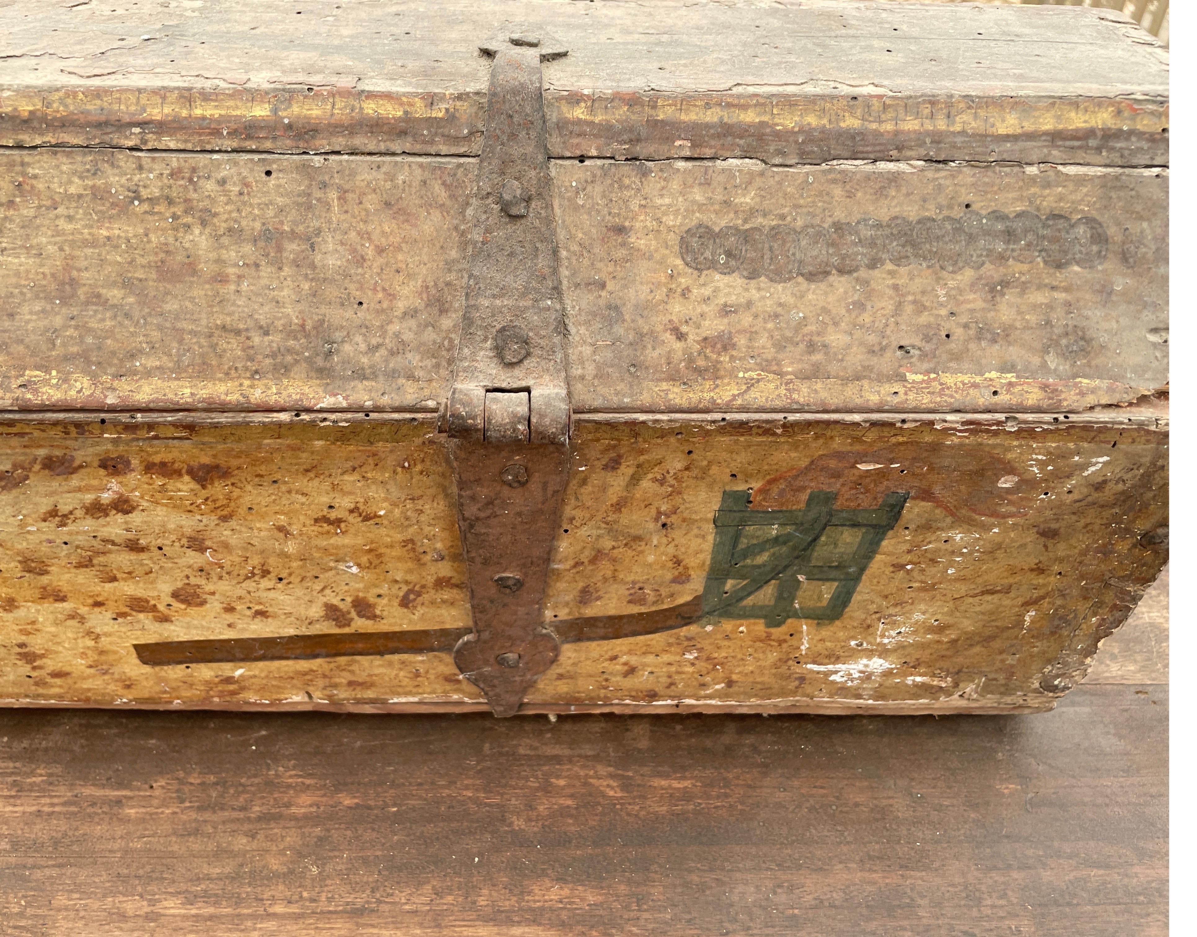 Wood Medieval Spanish Rare Storage Box Used for Sword Storage