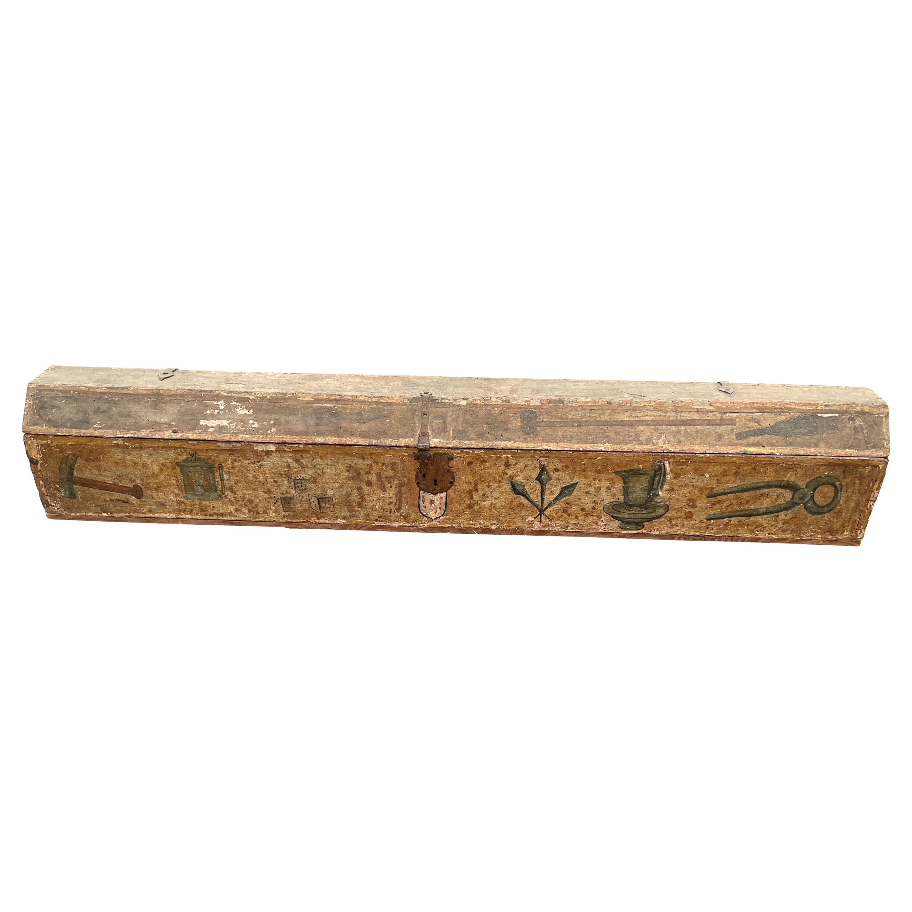 Medieval Spanish Rare Storage Box Used for Sword Storage