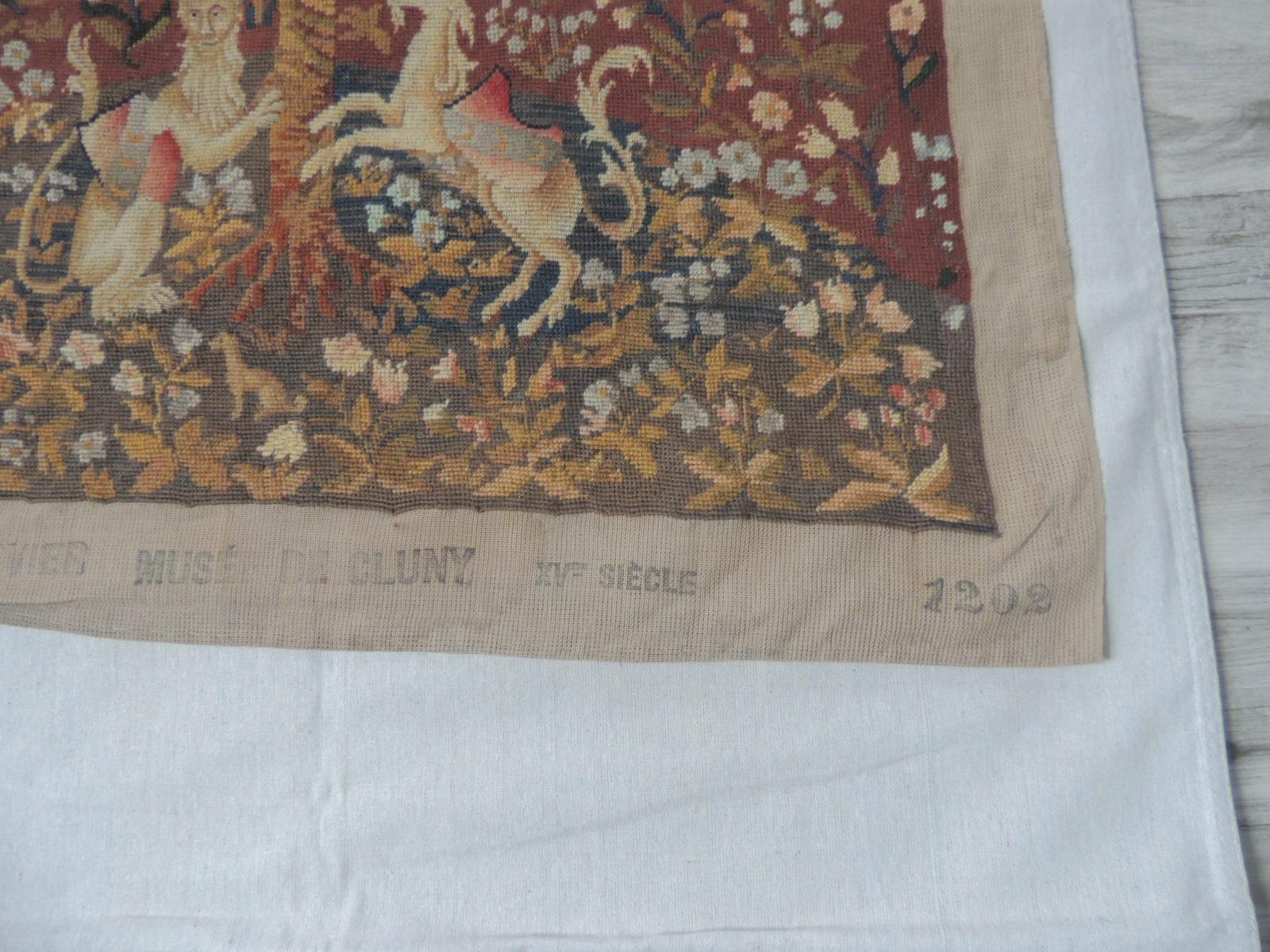French Medieval Square Tapestry