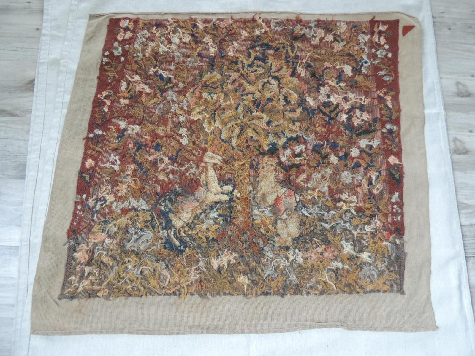 Late 20th Century Medieval Square Tapestry
