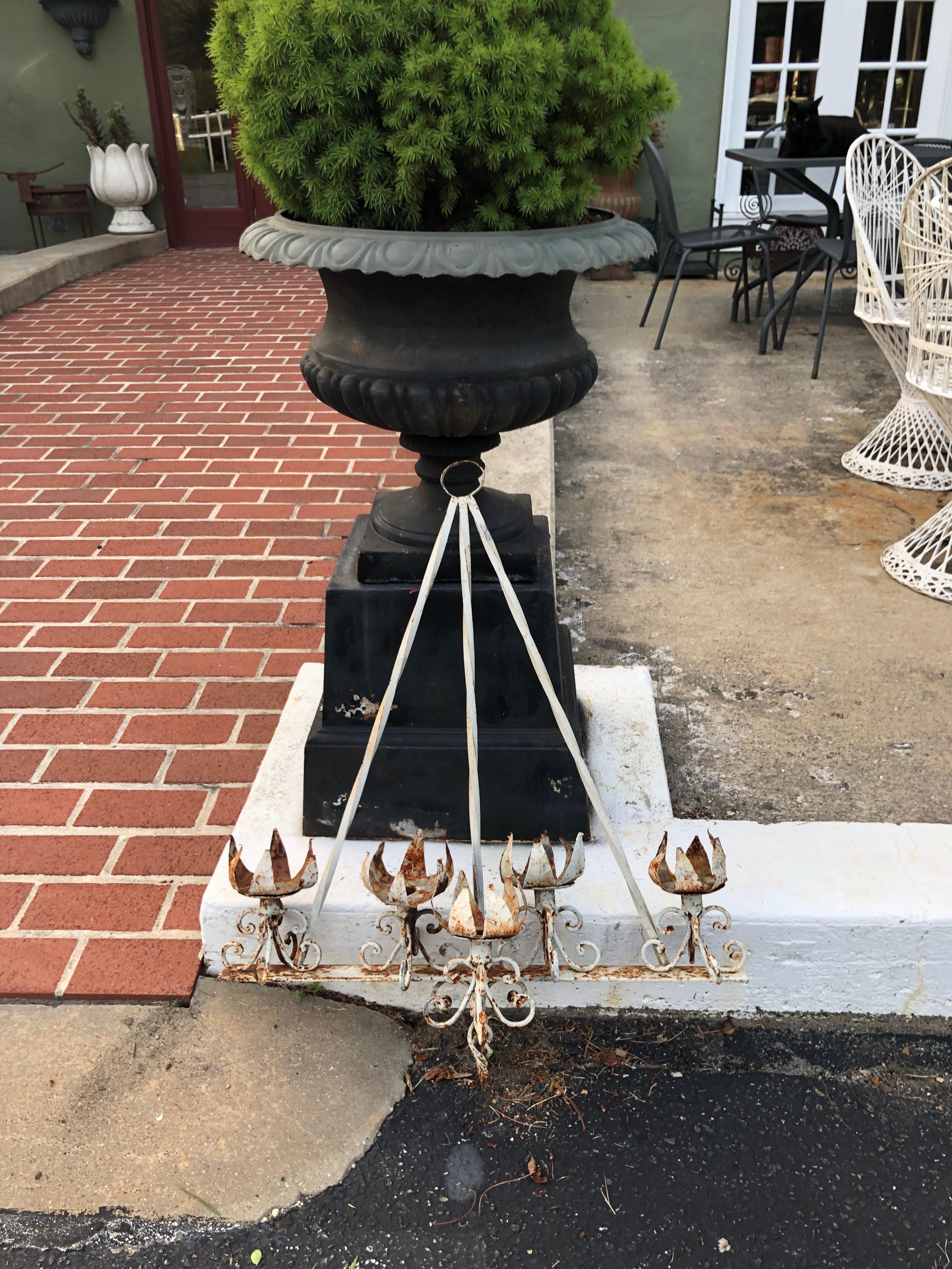 Medieval Style Iron Wall Candelabra For Sale 3