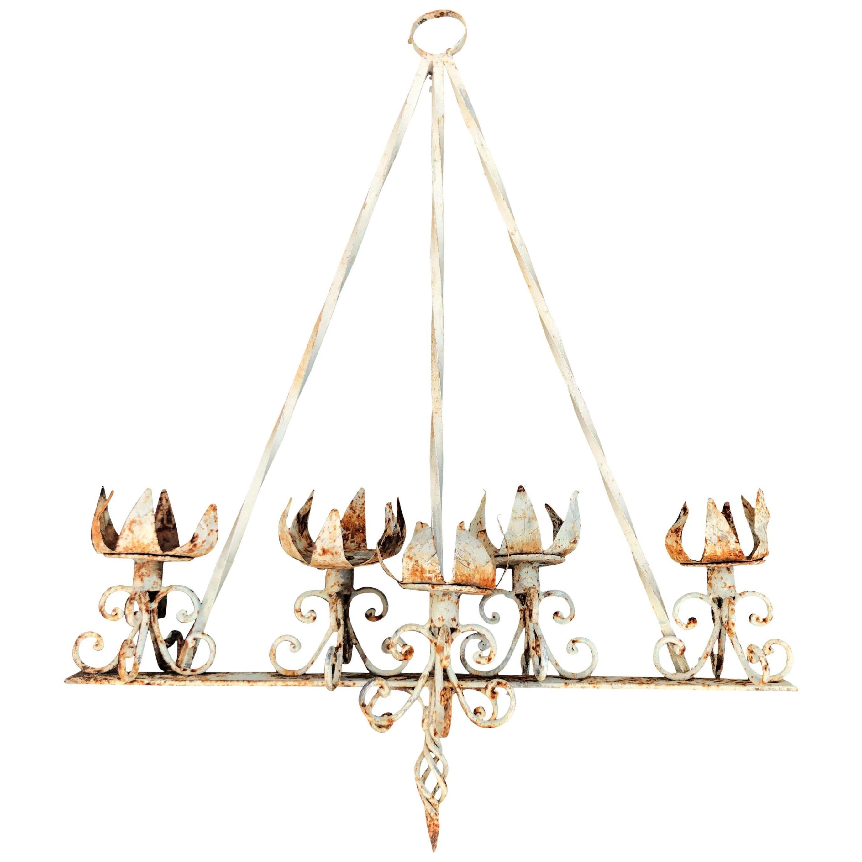 Medieval Style Iron Wall Candelabra