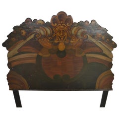 Medieval Style Painted Headboard