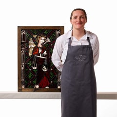 Medieval Style Stained Glass Window of St Michael