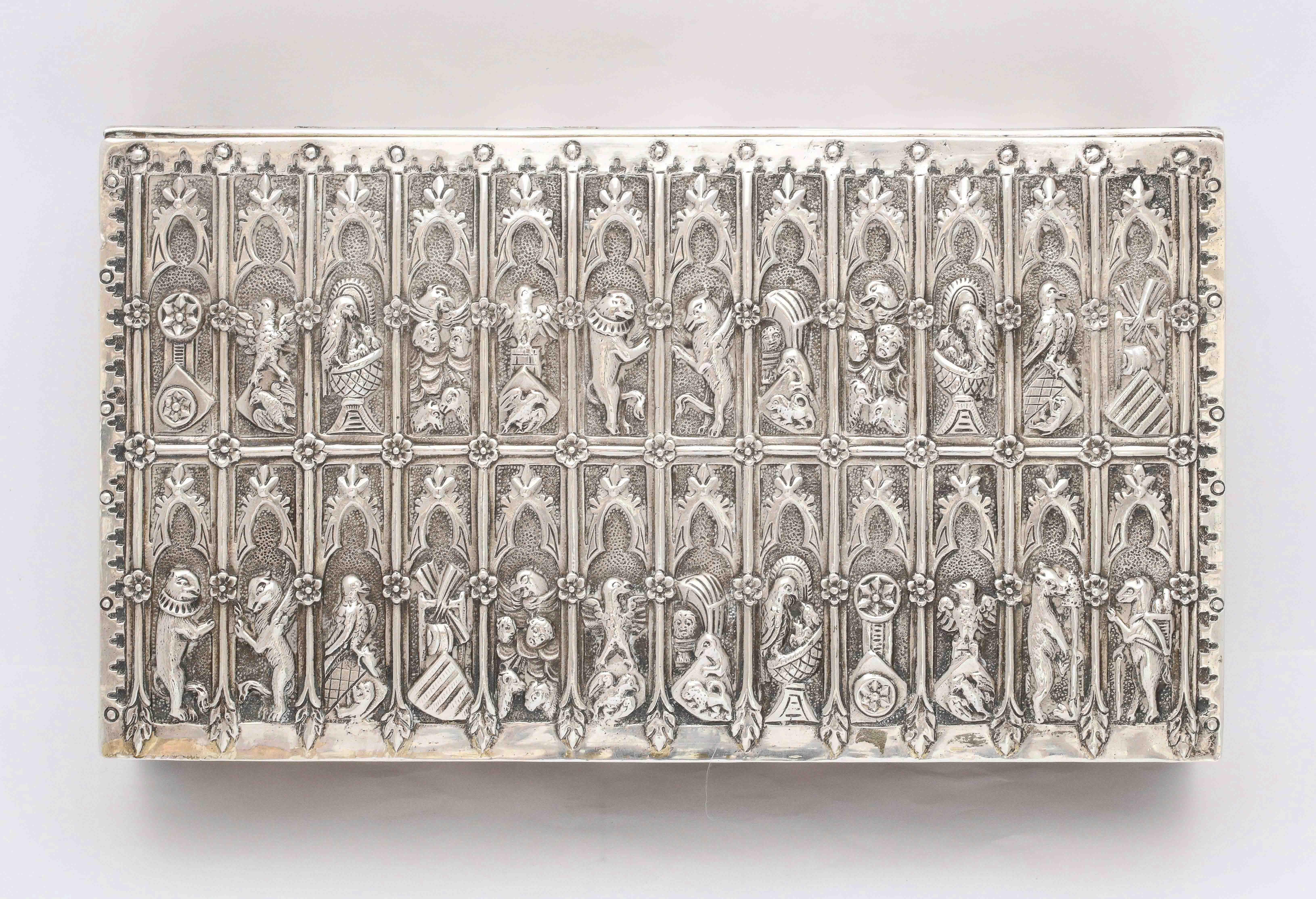 Medieval Style Continental Silver Jewelry Box 5