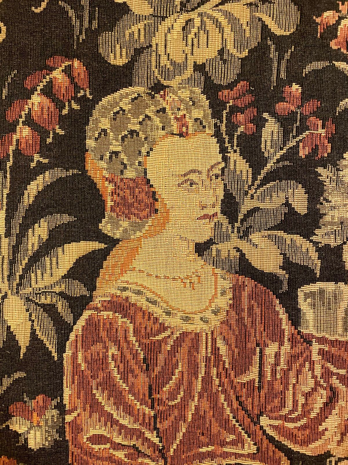 Medieval Tapestry Characters Surrounded by A Thousand Flowers 1