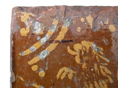 Medieval Tile From Gravensteen (counts' Castle) – Ghent – 14th–15th Century