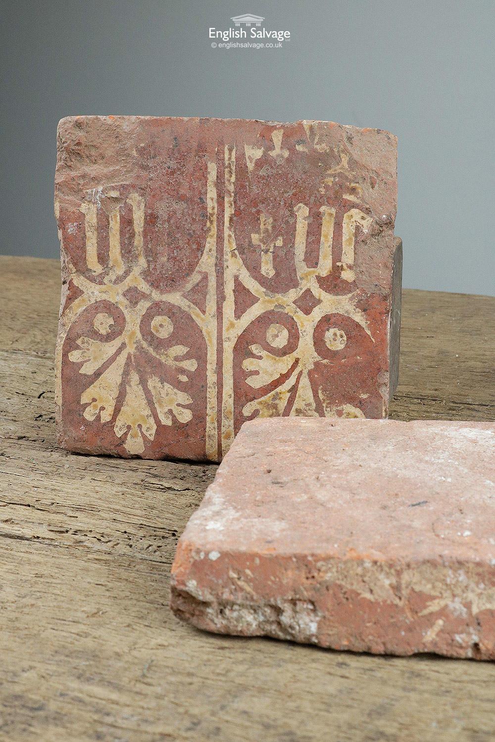 Medieval Tiles Reputedly from Malvern Priory, 20th Century In Good Condition For Sale In London, GB