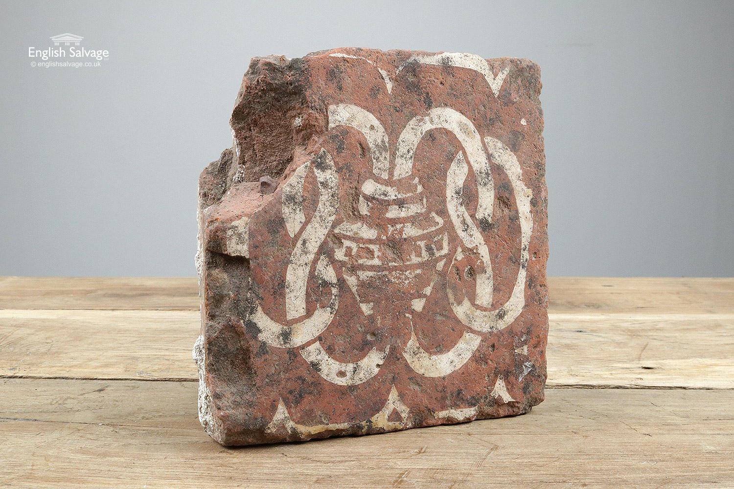 Stone Medieval Tiles Reputedly from Malvern Priory, 20th Century For Sale