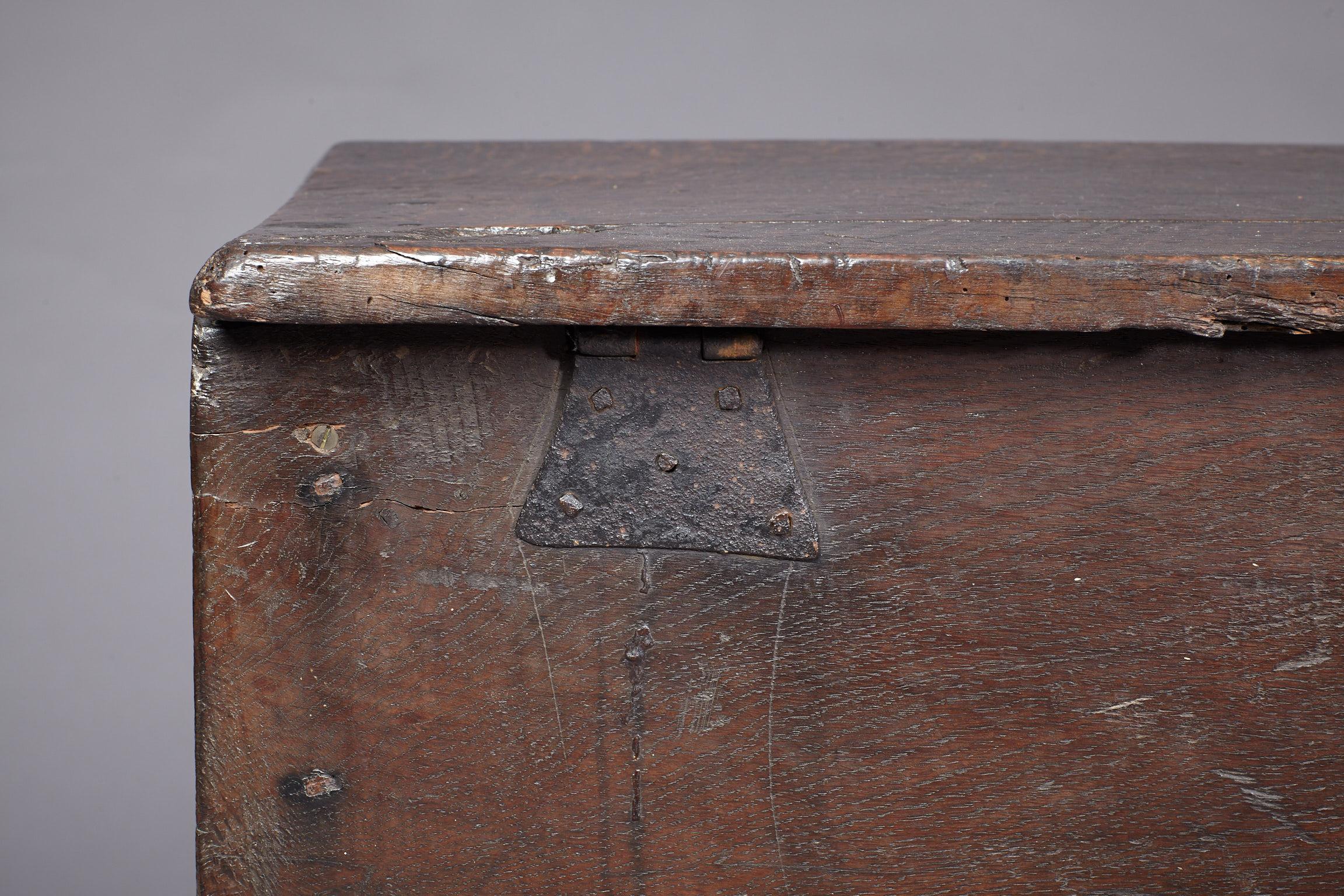 Medieval, Tudor Oak Boarded Chest, Henry VII / VIII, English, circa 1480-1530 For Sale 2