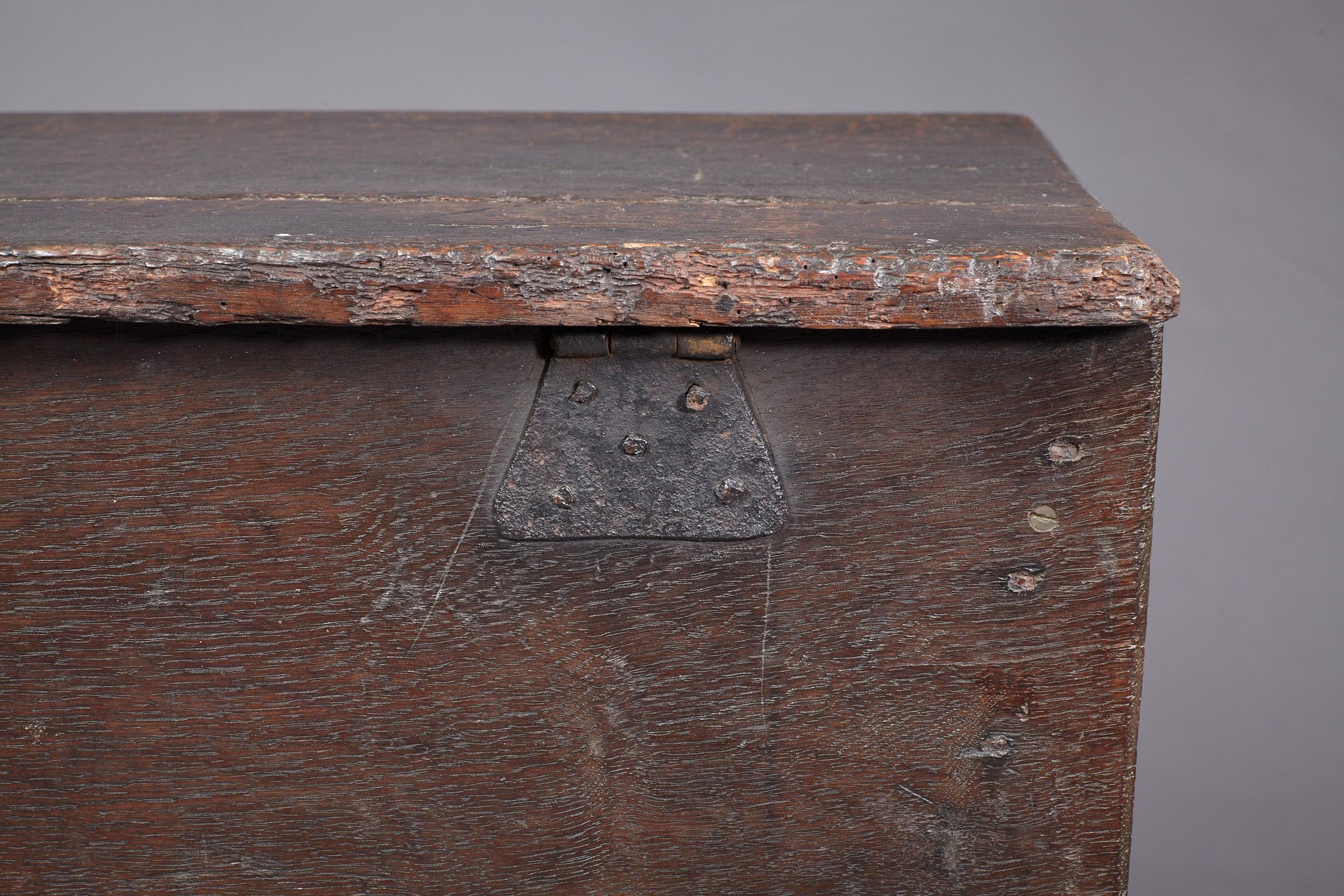 Medieval, Tudor Oak Boarded Chest, Henry VII / VIII, English, circa 1480-1530 For Sale 4