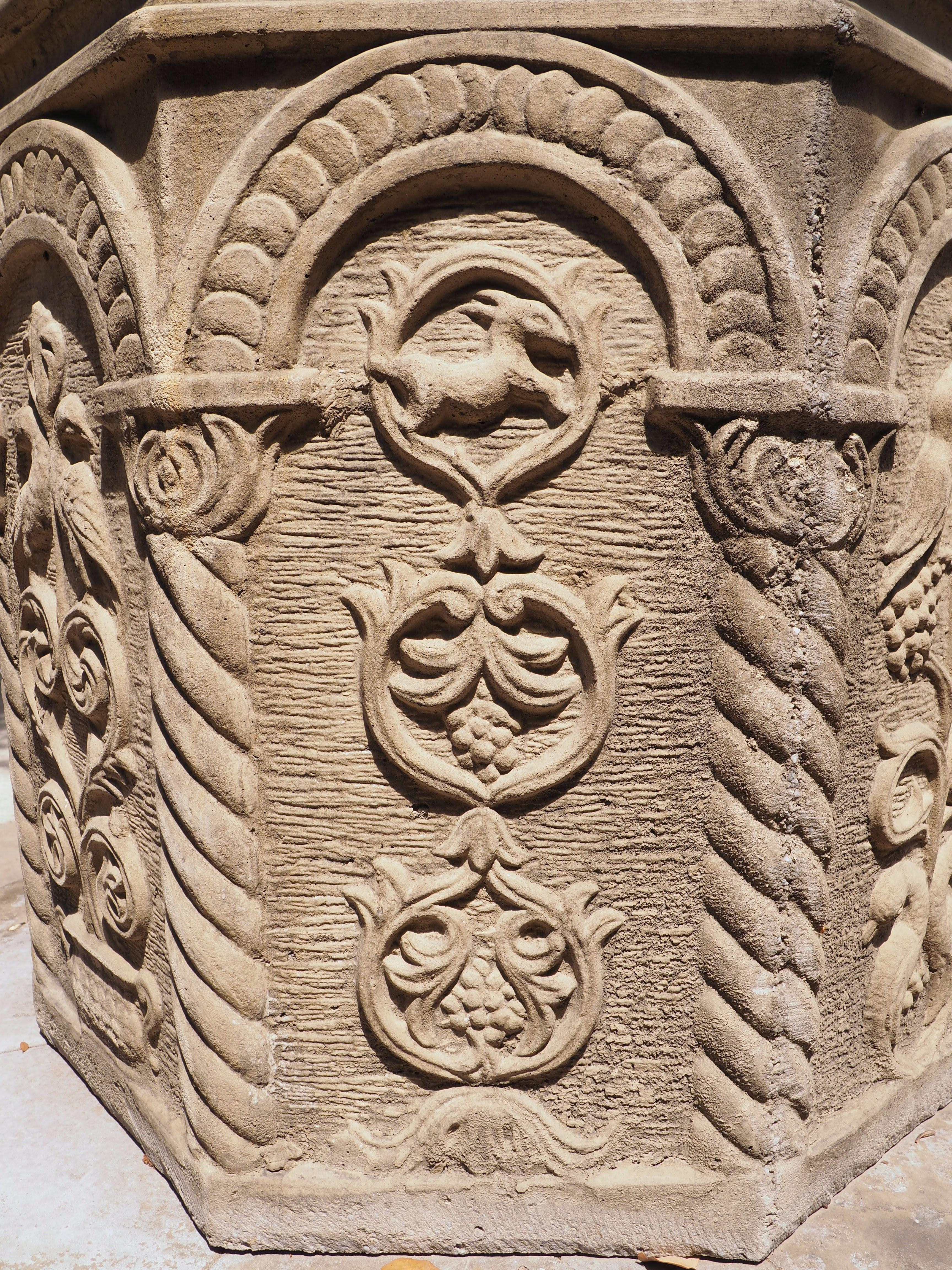 Medieval Veneto-Byzantine Style Cast Well Head with Iron Overthrow 3