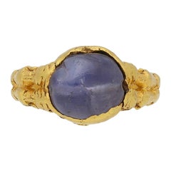 Medieval Zoomorphic Sapphire Gold Ring