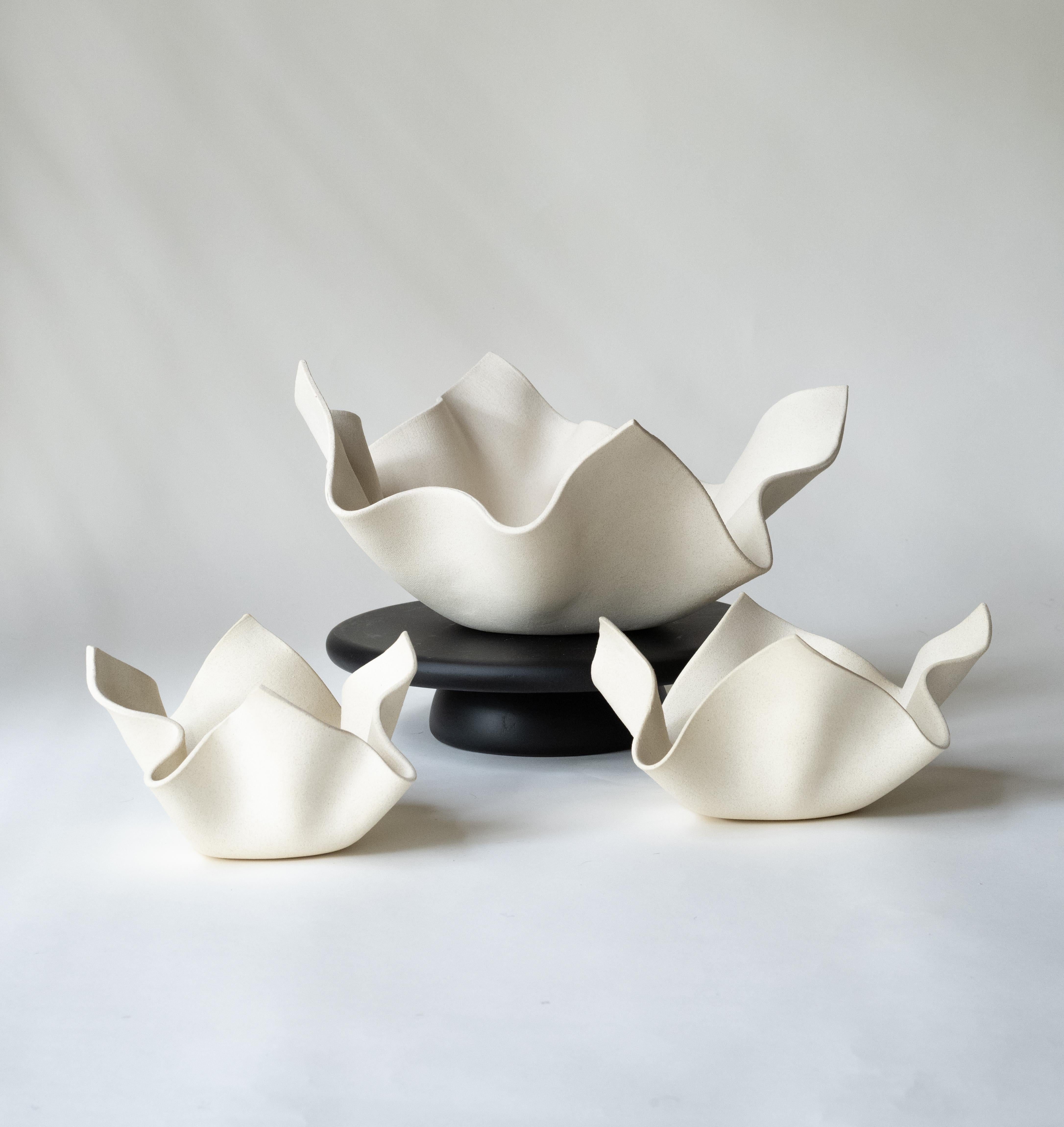 Medium Ceramic Fabric Bowl In New Condition For Sale In Fullerton, CA
