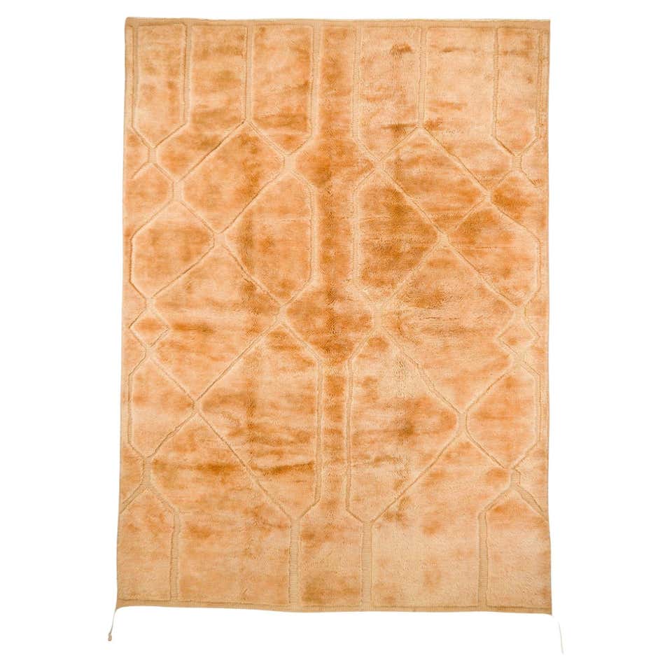 Medina Magic Moroccan Rug Handwoven Camel Brown Berber Rug with Tribal ...