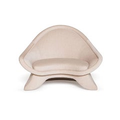 Meditation Armchair Offered in Pure White Chenille
