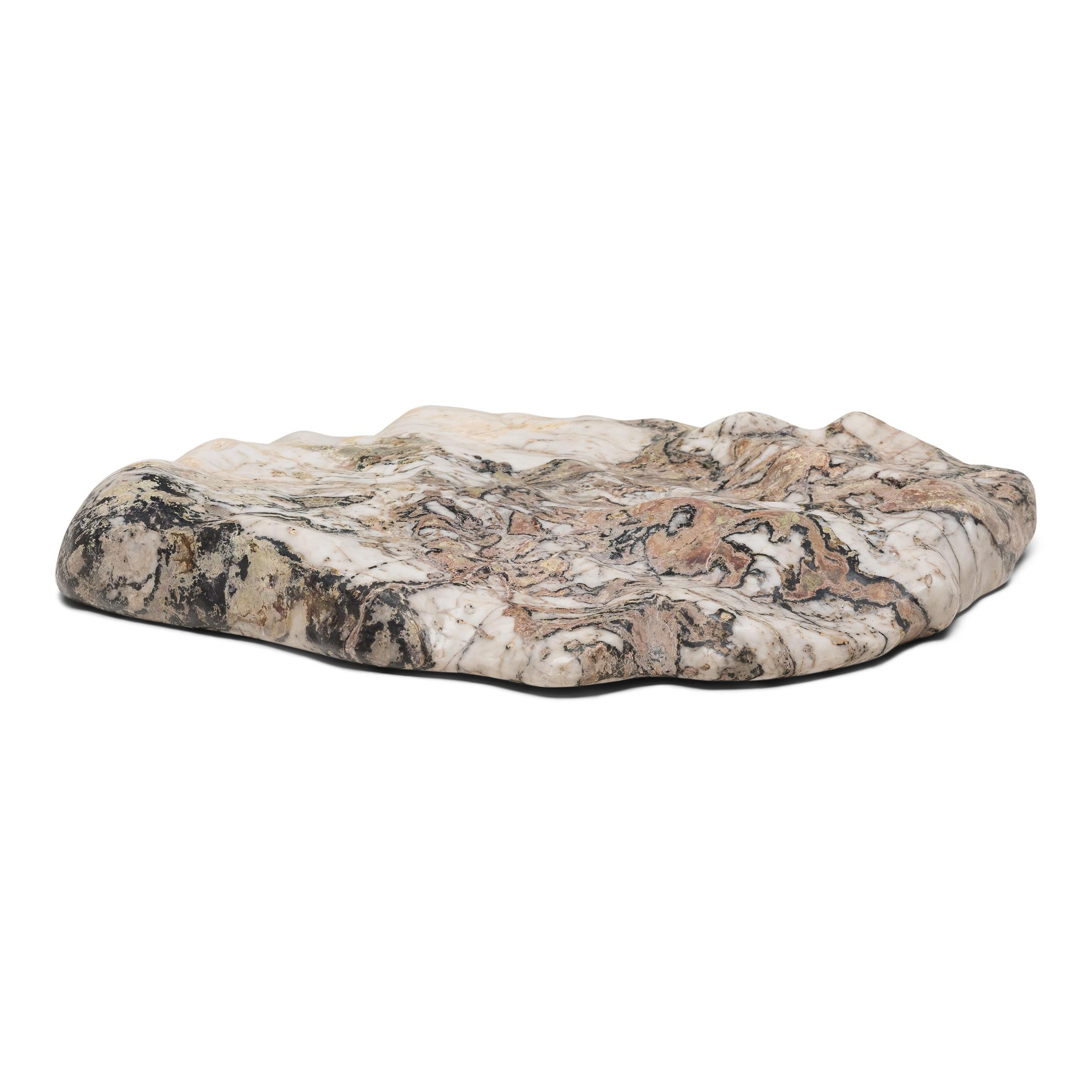 Organic Modern Meditation Serving Stone Slab For Sale