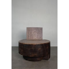 Chaise de méditation en bois dur tropical sur mesure par Mary Verspoor