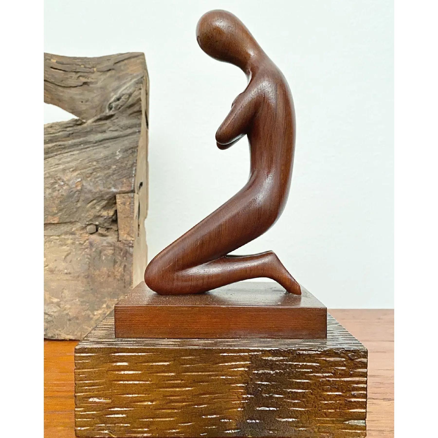 Scultura meditativa in legno intagliato di Viljo Aarnos (Finlandia) in vendita 10