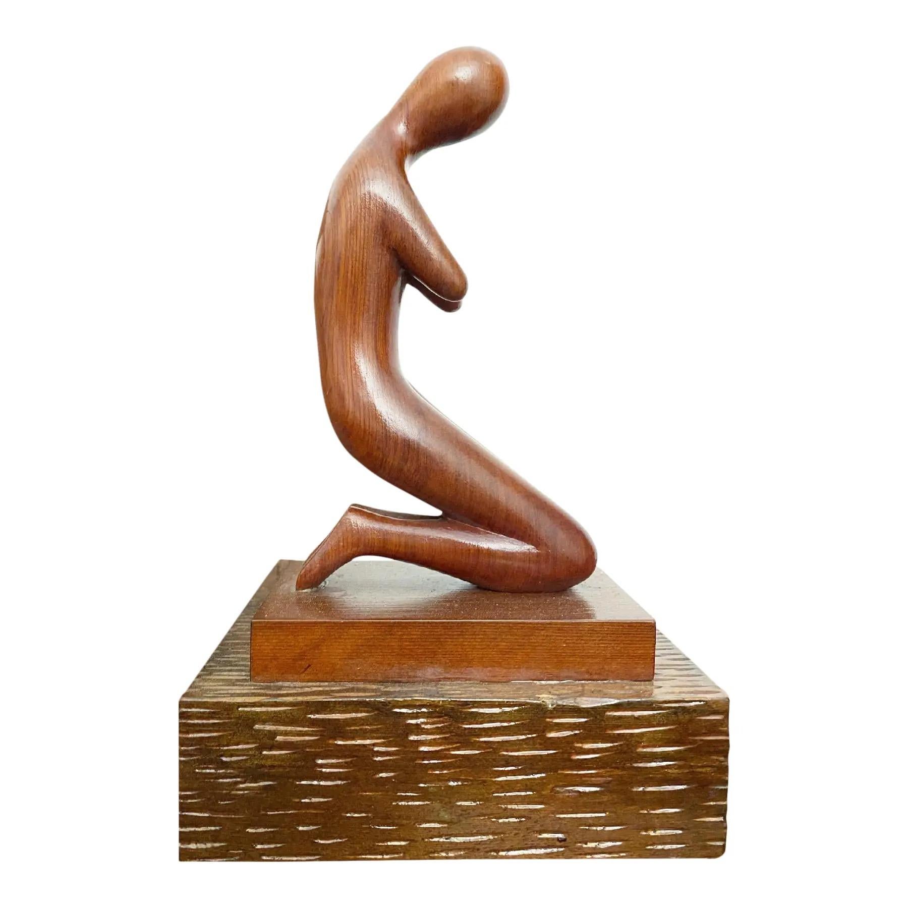 Scultura meditativa in legno intagliato di Viljo Aarnos (Finlandia) in vendita 11