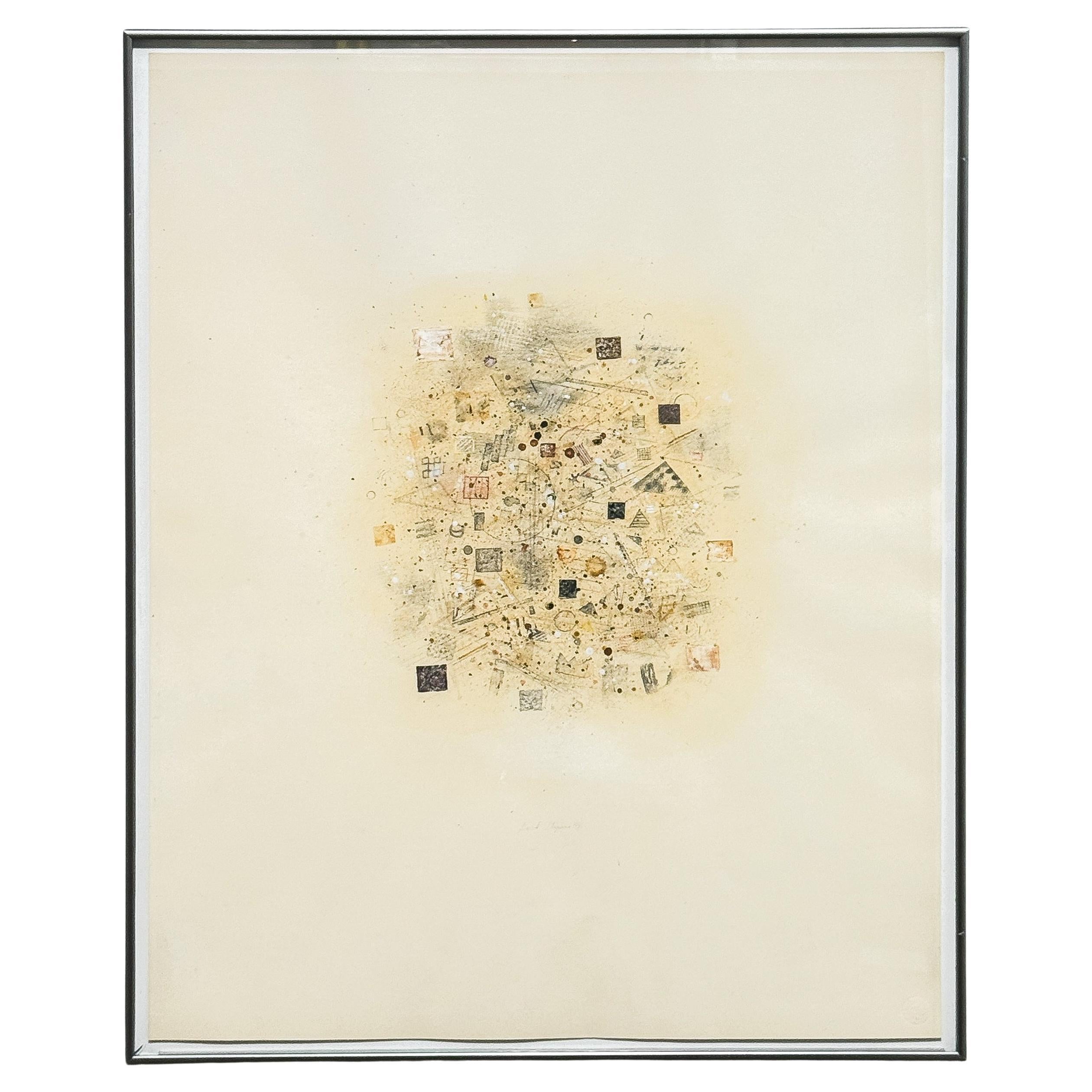 Meditative Collage von Davis Shapiro, 1974 im Angebot