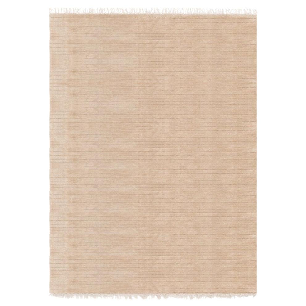 Meditative Lines Customizable Today Weave Rug in Biscuit Extra Large For Sale