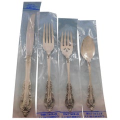 Used Mediterranea by Oneida Sterling Silver Flatware Set for Six Service 24 Pcs, New